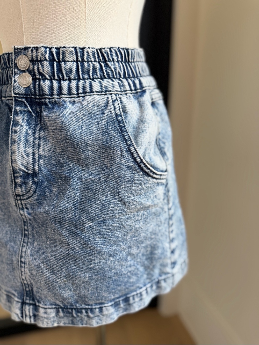 BDG Light Wash Blue Denim Skirt